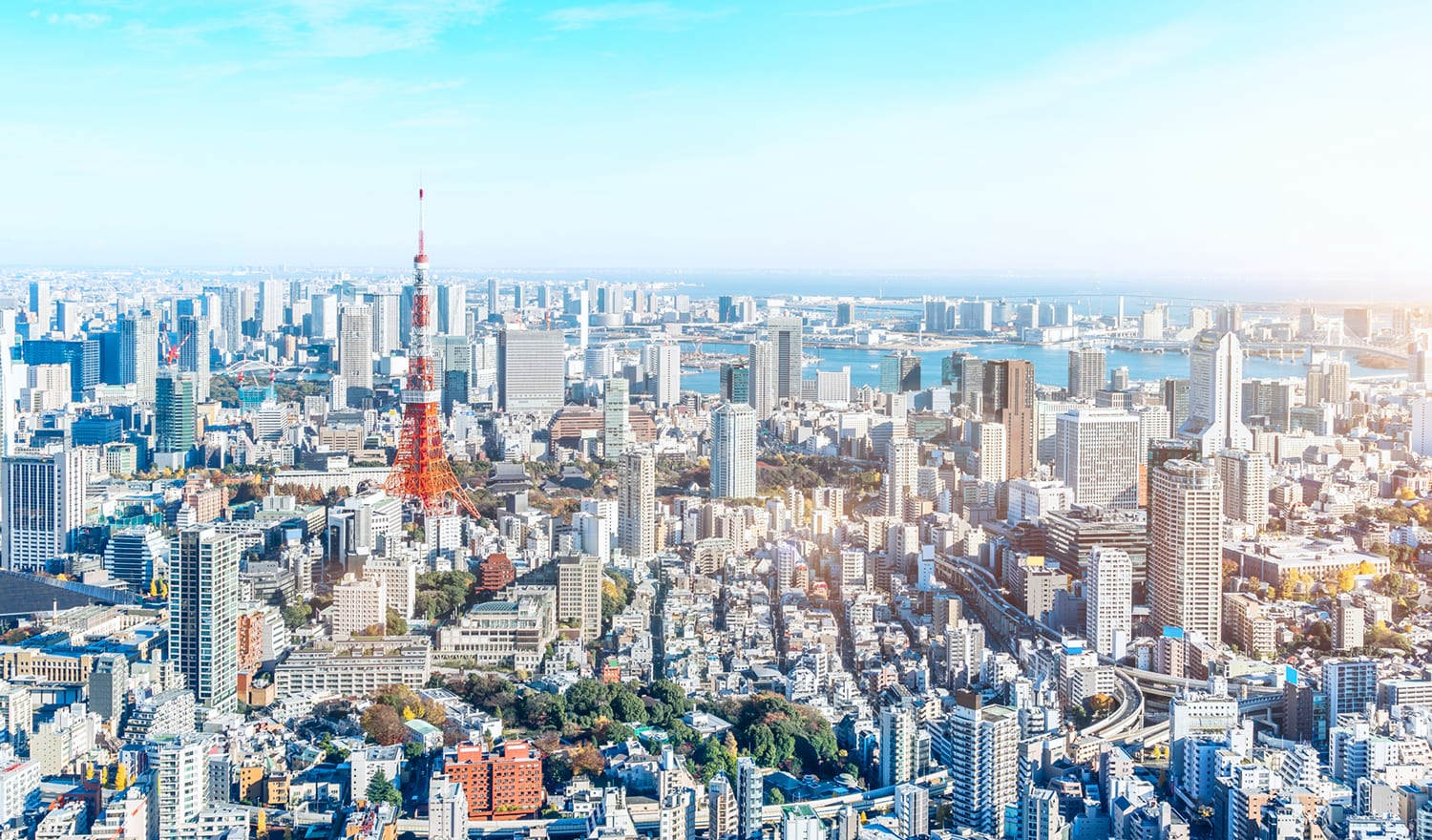 東京タワーが見える街並み